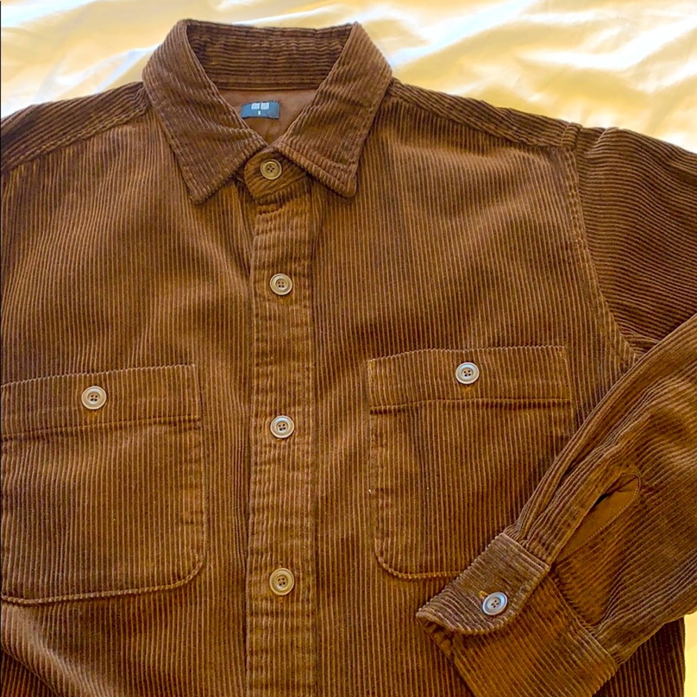 Uniqlo Men’s Brown Corduroy Work Shirt